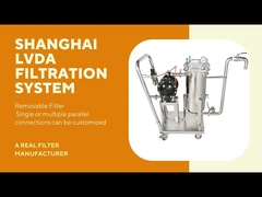 খাদ্য গ্রেড 150 জাল স্টেইনলেস স্টীল ট্রলি বহনযোগ্য ব্যাগ ফিল্টার হাউজিং জন্য মধু সিরাপ